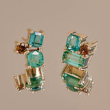 Asymmetric Tourmaline Cluster Studs