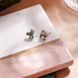 Asymmetric Tourmaline Cluster Studs