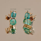 Asymmetric Tourmaline Cluster Studs