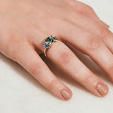 14ct Yellow Gold Tourmaline and Sapphire Ring