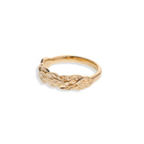 Botanica's iconic detailed Leaf Band. A yellow gold ring with beautiful overlapping leaves.