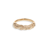 Botanica's iconic detailed Leaf Band. A yellow gold ring with beautiful overlapping leaves.